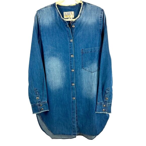 New Sandrine Rose X Free People Honored Original Demim Shirt/Dress - Picture 1 of 9